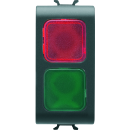 Lampa de semnalizare dubla - red/green - 1 module - black - chorus