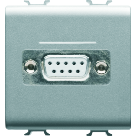 CONNECTOR FOR CONVENTIONAL NETWORKS - SUB-D 9 CONTACTS - CONNECTION WELD-IN - 2 MODULES - TITANIUM - CHORUS