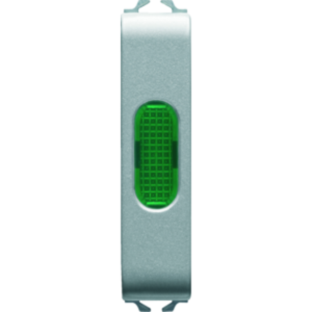 Lampa prezenta tensiune - GREEN - 1/2 MODULE - TITANIUM - CHORUS