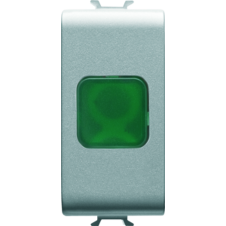 Lampa prezenta tensiune - green - 1 module - titanium - chorus