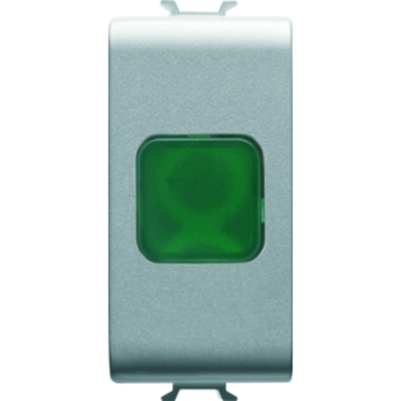 Lampa prezenta tensiune - GREEN - 1 MODULE - TITANIUM - CHORUS