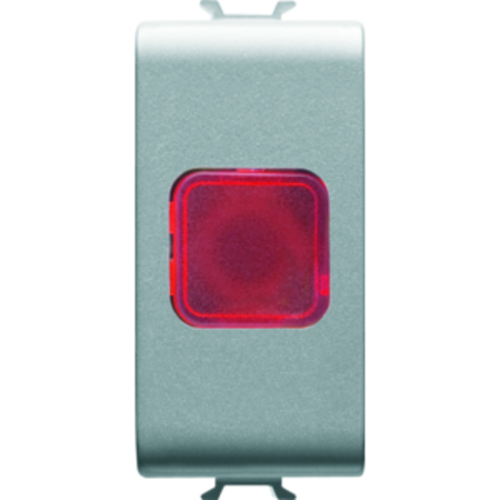 Lampa prezenta tensiune - red - 1 module - titanium - chorus