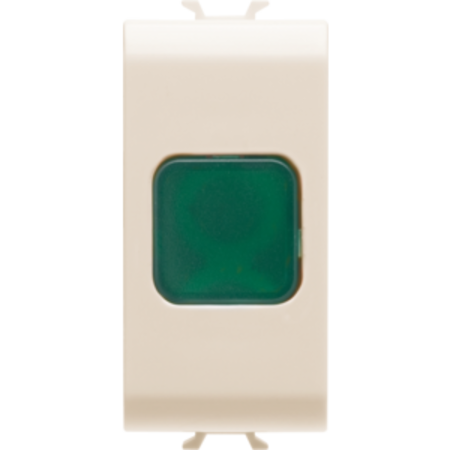 Lampa prezenta tensiune - GREEN - 1 MODULE - IVORY - CHORUS