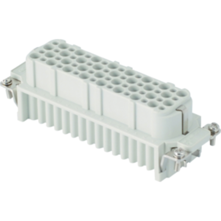 Insert pentru conector Mama - 104X27 - 64P + E 10A 250V / 4kV / 3 - CRIMP CONNECTION - GRI