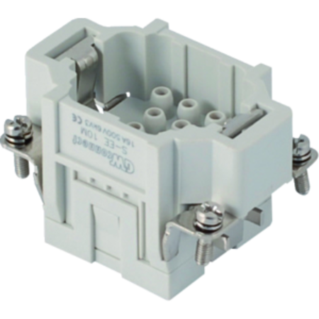 Contector industrial Tata - 44X27 - 10P + E 16A 500V / 6kV / 3 - CRIMP CONNECTION - GRI