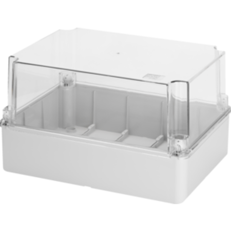 Doza aparenta adanca cu capac transparent - IP56 - dimensiuni interioare 190X140X140 - WITH SMOOTH WALLS