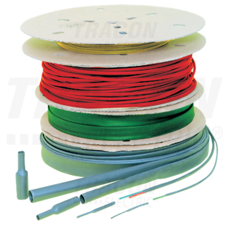 Tub termocontractabil subtire,contractie 2:1,negru,pe tambur ZS016-D 1,6/0,8mm, POLIOLEFIN