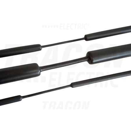 Tub termocontractabil subtire,contractie 3:1,negru,cu adeziv ZSVR120 12/4mm, POLIOLEFIN