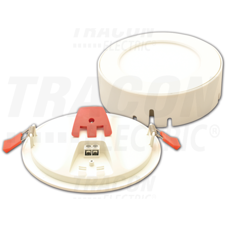 Corp de ilum.cu led , rotund,montaj aparent sau incastrat leddlu12nw 220-240 vac; 12 w; 800 lm; d167×35mm, 4000k; ip40, eei=a