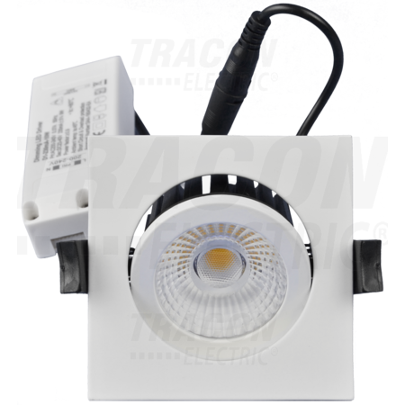 Corp de iluminat led incastrat, patrat, reglabil dlncobd5w 230 v, 50hz, 5w, 4000k, 510lm, 60°, ip65, eei=a+