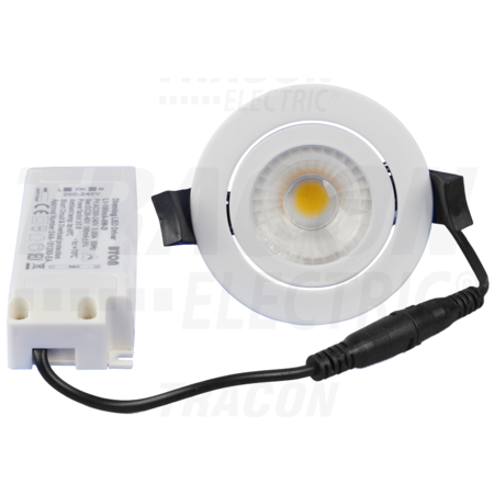 Corp de iluminat LED incastrat, rotund, reglabil DLCOBD5W 200-240 V, 50Hz, 5W, 4000K, 510lm, 60°, IP65, EEI=A+