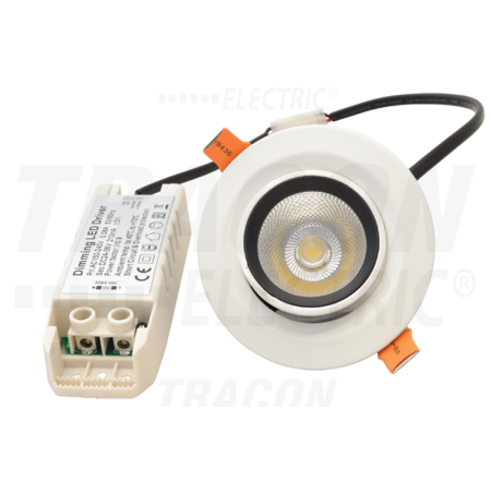 Corp de iluminat led incastrat, reglabil dlcoba10w 200-240vac, 10 w, 800 lm, 4000 k, ip40, eei=a