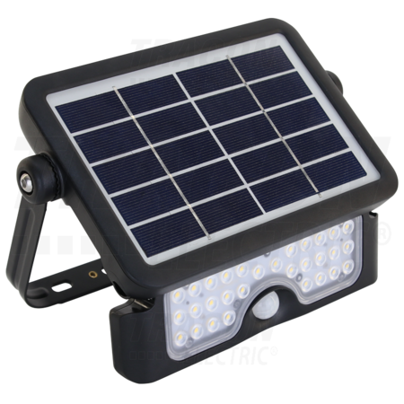 Proiector LED cu panou fotovoltaic si detector de miscare LSFL5W 5 W, 4000 K, 500 lm, IP65, 3,7 V 2×1500 mAh