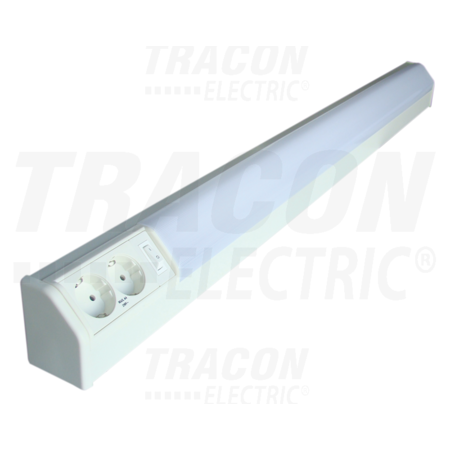 Tracon Lampa cu tub fluorescent si cu doua prize tlfl-30 230v, 50hz, t8, g13, 30w, 10a, eei=a