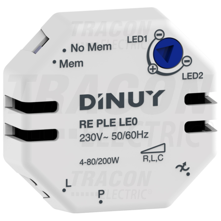 Modul comanda flux luminos in doza de aparat, 2 conductoare REPLELE0 230 VAC, 50 Hz, 40/80/200 W