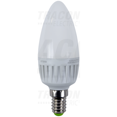 Tracon Sursa led, forma de lumanare,cu reglarea fluxului luminos lgyd6w 230 v, 50 hz, 6 w, 2700 k, e14, 450 lm, 250°