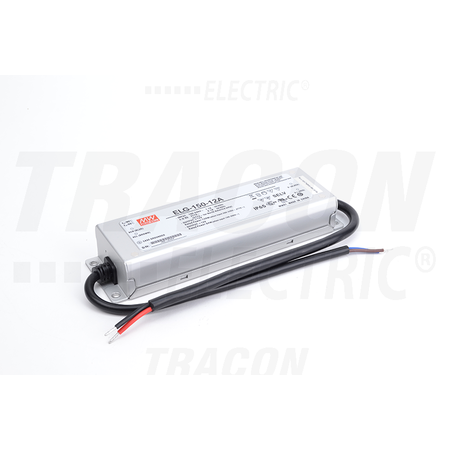 Alimentator led profesional,cu carcasa metalica elg-150-12apl 100-305 vac / 12 vdc; 150 w; 0-11 a; pfc; ip65