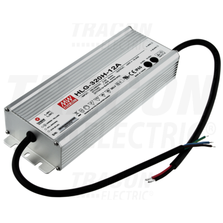 Alimentator led profesional cu carcasa metalica hlg-320h-24a 90-305 vac / 24 vdc; 320 w; 0-13,34 a; pfc; ip65