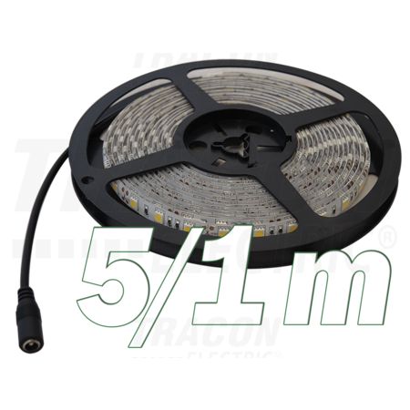 Banda cu LED-uri, de interior LED-SZ-48-WW SMD3528; 60 LED/m; 4,8 W/m; 180 lm/m; W=8 mm; 3000 K; IP20