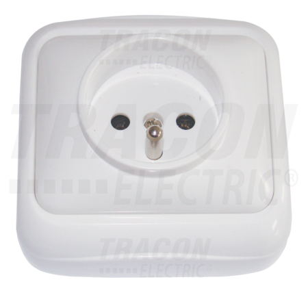 Priza pe tencuiala, cu CP tip pin (pentru tapet) TTK-12 16A/250VAC, IP20