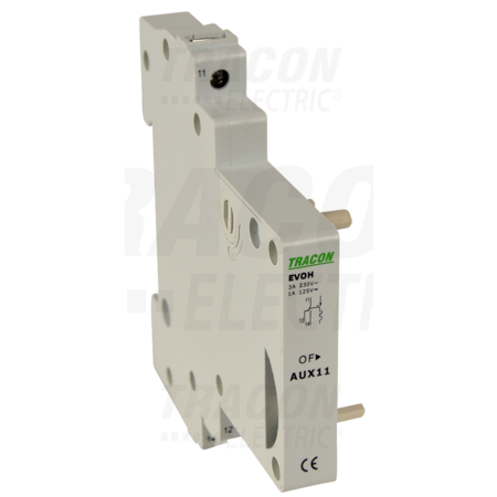 Contact auxiliar pentru sigurante automate tip EVOH EVOH-AUX11 230V, 50Hz, In:6A W=9mm; 0,5-4mm2