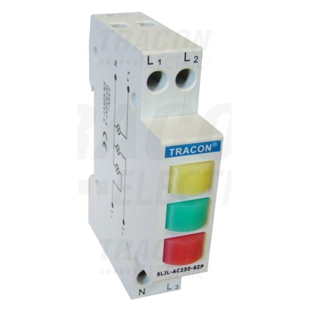 Lampa de semnalizare modulara cu LED, galben, verde, rosu SLJL-AC230-SZP 3×230V AC