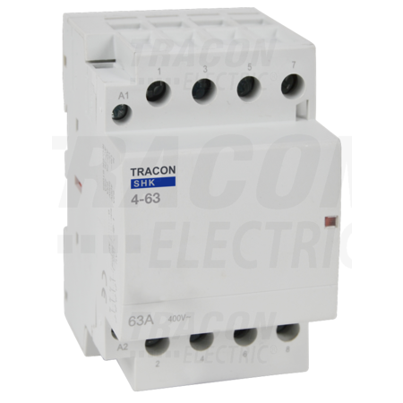 Contactor modular SHK4-63 230V AC, 50Hz, 3 Mod, 4×NO, AC1/AC7a, 63A