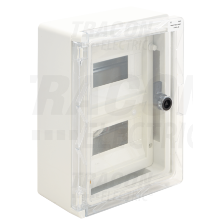 Cutie modulara de distrib.din mat.plastic, usa transparenta TME332513MT 2×9mod, H×W×D=330×250×130mm, IP65, IK10, 1000V AC/DC