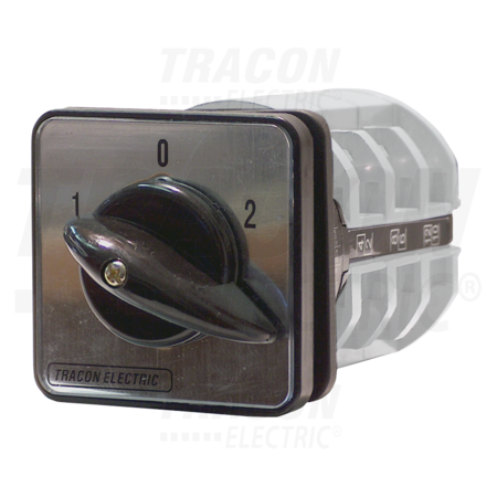 Selector, 1-0-2 TKV-256/3 400V, 50Hz, 25A, 2×3P, 7,5kW, 48×48mm, 60°