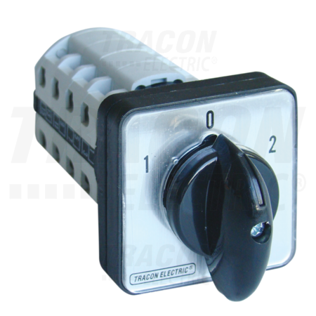 Selector, 1-0-2 TKV-636/4 400V, 50Hz, 63A, 2×4P, 18,5kW, 64×64mm, 60°