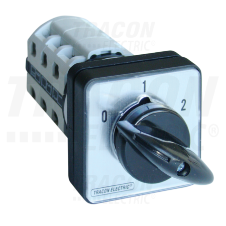 Selector, 0-1-2 TKB-256/3 400V, 50Hz, 25A, 2×3P, 7,5kW, 48×48mm, 60°