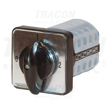 Selector, 0-1-2 TKB-259/3 400V, 50Hz, 25A, 2×3P, 7,5kW, 48×48mm, 90°