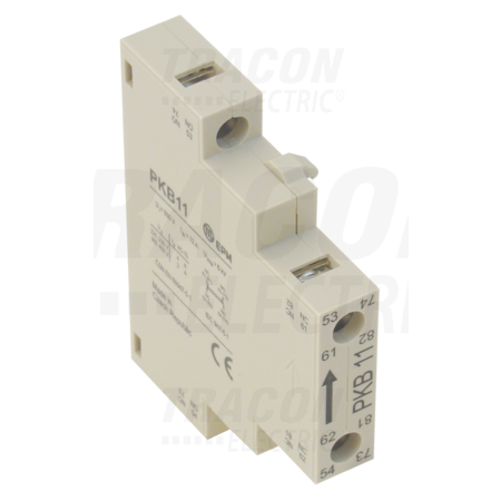 Contact auxiliar lateral pentru contactor TR1C TPKB11 230V, 50Hz, 2A, 1×NC+1×NO