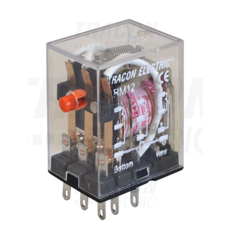 Releu miniaturizat RM12-110DC 110V DC / 3×CO, (3A, 230V AC / 28V DC)