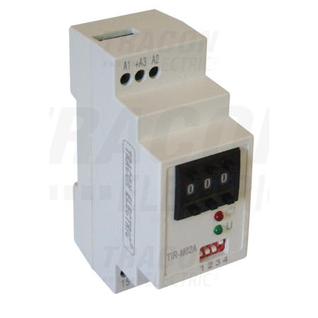 Releu de timp modular, 2 functii, 2 module latime tir-mo2a 230v ac/, 0,1s-999h, 5a/250v ac, 5a/30v dc