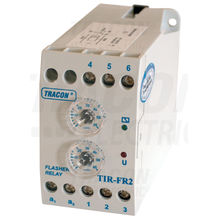 Relee tip generare de impuls TIR-FR2 250V AC, 2-60s / 2-60min, 5A/250V AC, 10A/24V AC/DC