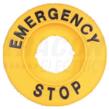 Placuta EMERGENCY STOP NYG3-ES60H d=60mm, h=8mm, ABS