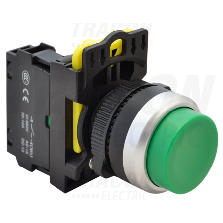 Buton in relief, verde nyg3-hg 1×no, 5a/230v ac-15, ip65