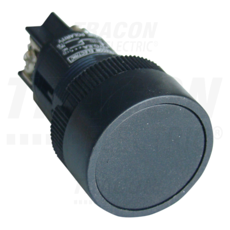 Buton, corp din material plastic, negru, in carcasa NYGEA121T 1×NO, 0,4A/400V AC, IP44, d=22mm