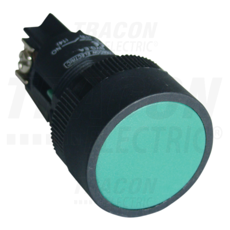 Buton, corp din material plastic, verde, in carcasa NYGEA131ZT 1×NO, 0,4A/400V AC, IP44, d=22mm