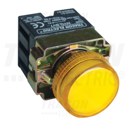 Lampa de semnalizare, galbena,cu rezistor,in carcasa NYGBV75ST 3A/230V AC, IP44, NYGI130