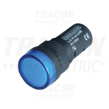 Lampa de semnalizare cu LED, albastra LJL16-BE 230V AC/DC, d=16mm