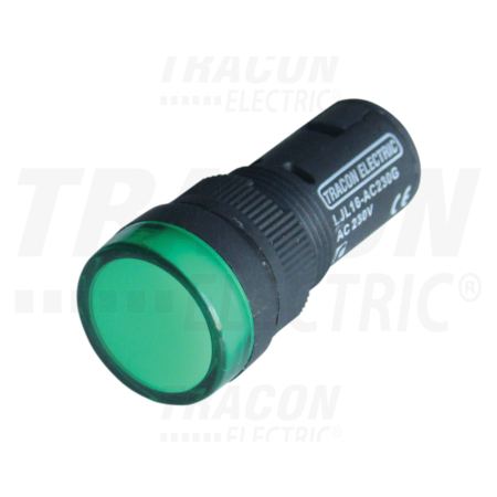 Lampa de semnalizare cu LED, verde LJL16-GE 230V AC/DC, d=16mm