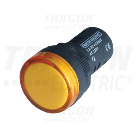 Lampa de semnalizare cu LED, galbena LJL22-DC230Y 230V DC, d=22mm