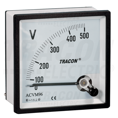 Voltmetru analogic de curent alternativ ACVM96-450 96×96mm, 450V AC