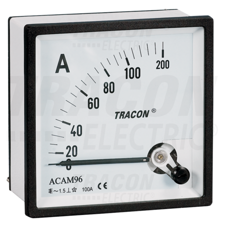 Ampermetru analogic de curent alternativ, masurare directa ACAM96-10 96×96mm, 10A AC