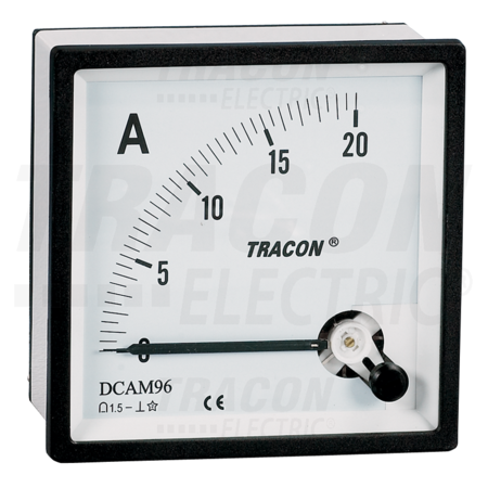 Ampermetru analogic de curent continuu, masurare directa DCAM96-0,02 96×96mm, 20mA DC