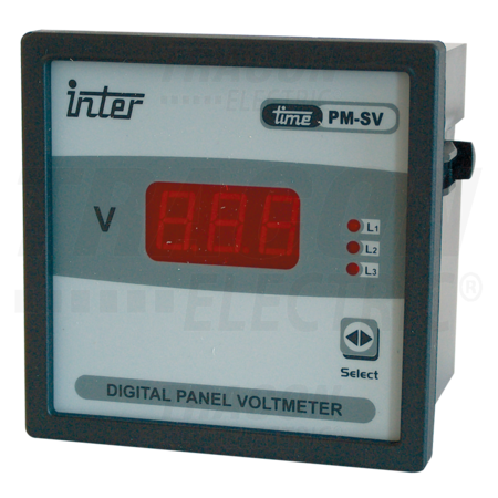 Voltmetru digital direct, trifazat ACVMD-K-72-500 72×72mm, 500V AC