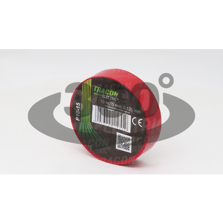 Banda izolatoare, rosie p10-15 10m×15mm, pvc, 0-90°c, 40kv/mm