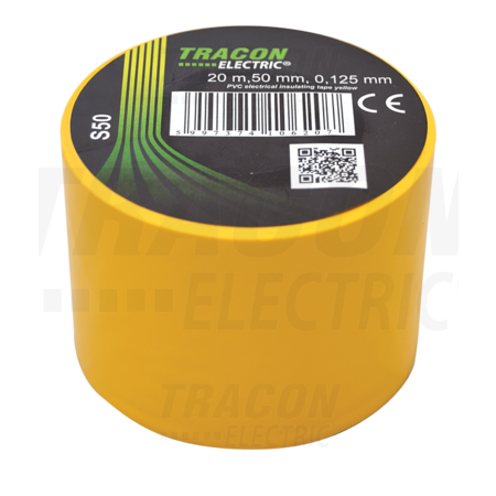 Banda izolatoare, galbena s50 20m×50mm, pvc, 0-90°c, 40kv/mm